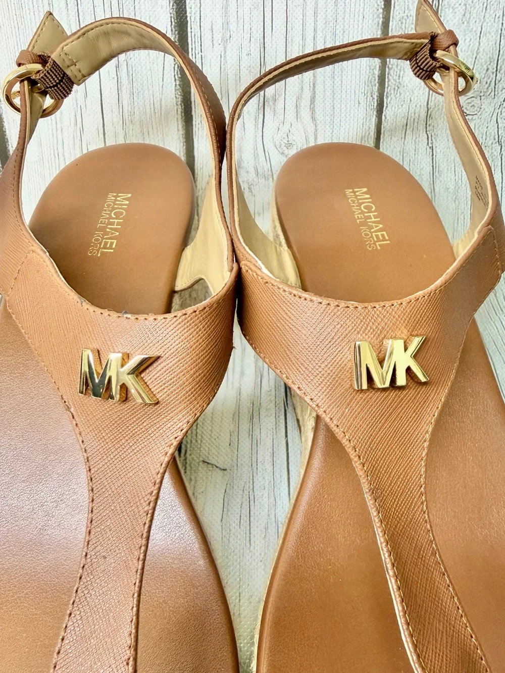 BRAND NEW Size 10 Michael Kors Women's Laney Thong Espadrille Wedge Sandals